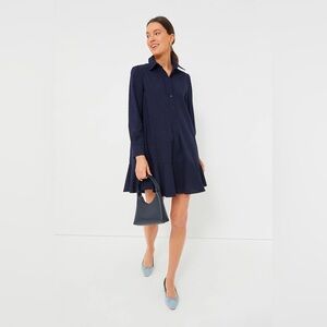 Navy Swiss Dot Callahan Dress